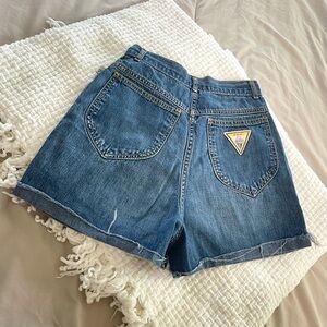 A. Smile Denim Shorts